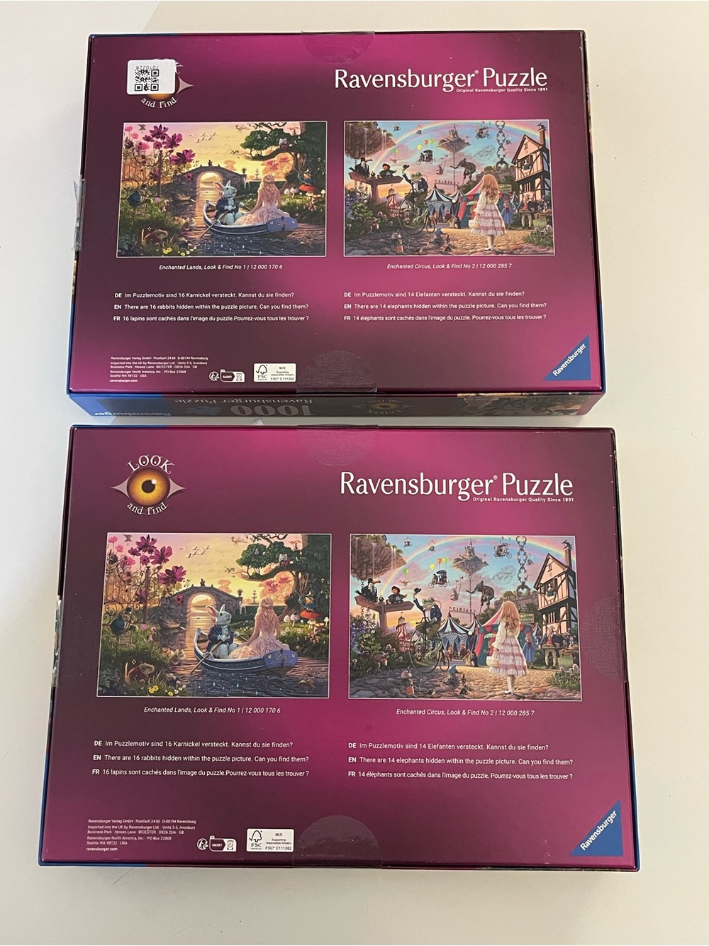 Ravensburger Enchanted Circus & Enchanted Lands 1000pc Puzzle Duo - COMPLETE - Picture 2 of 11